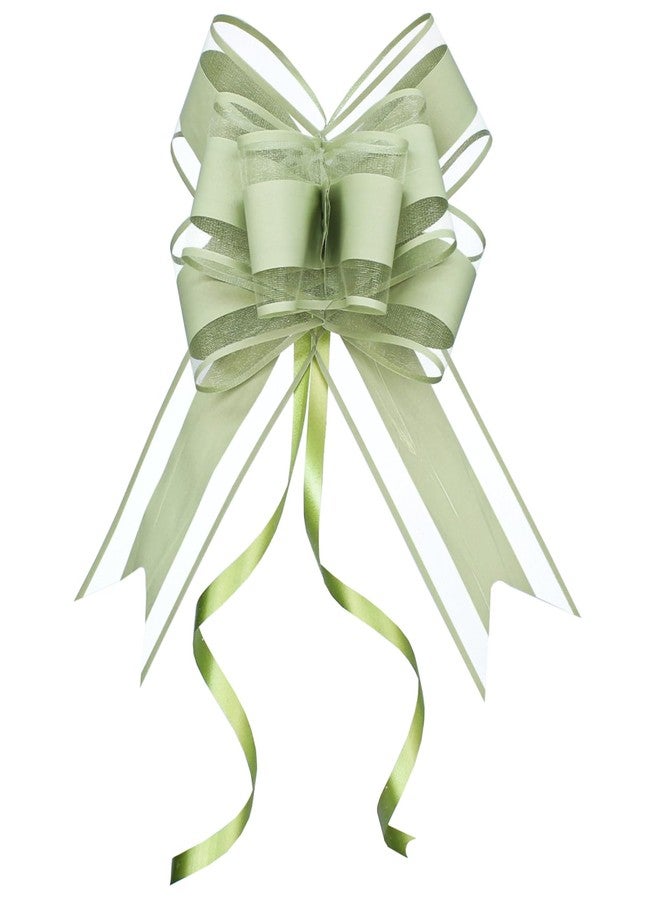 WEWILUCK Bows for Gift Wrapping, Sage Green Gift Bow for Presents, Gift Baskets, Gift Bags, Gift Boxes, Christmas, Easter, Birthdays, Baby showers(6 inches, 15PCS) - Image 1