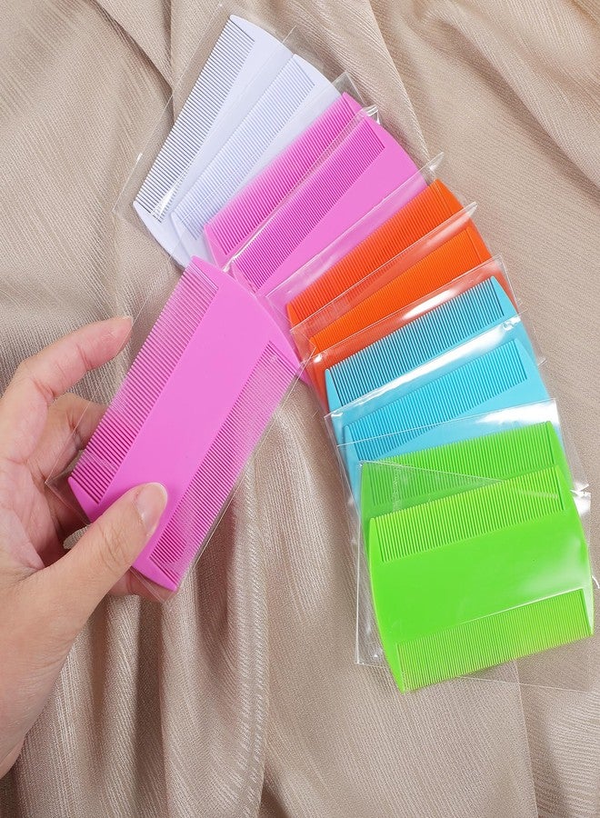 xozeooeu 100 Pcs Pet Flea Combs, Double Sided Fine & Wide Tooth Comb for Cats and Dogs, 5-Color Assortment for Tear Stain Removal, Flea, Lice, and Dandruff Grooming Tool - Image 4