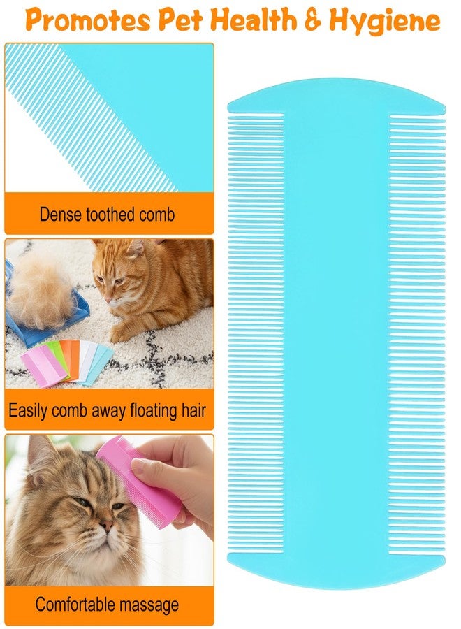 xozeooeu 100 Pcs Pet Flea Combs, Double Sided Fine & Wide Tooth Comb for Cats and Dogs, 5-Color Assortment for Tear Stain Removal, Flea, Lice, and Dandruff Grooming Tool - Image 5