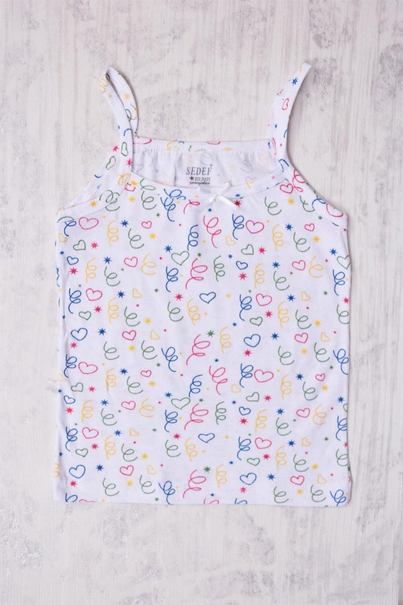 Sedef Yıldızı Pearl Star 6-Pack Girls Mixed Patterned Undershirt  - Image 3