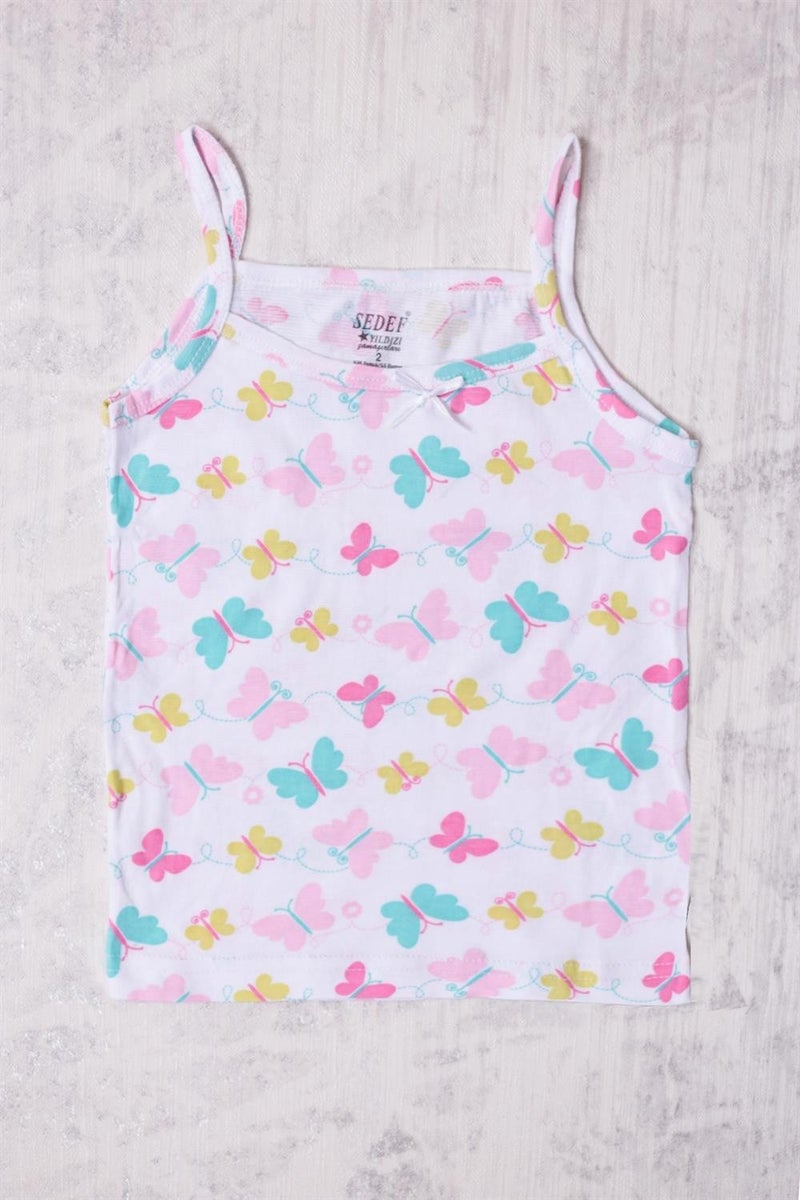 Sedef Yıldızı Pearl Star 6-Pack Girls Mixed Patterned Undershirt  - Image 2