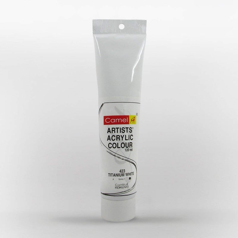 Camlin Acrylic Colour, White 360ml - Image 2