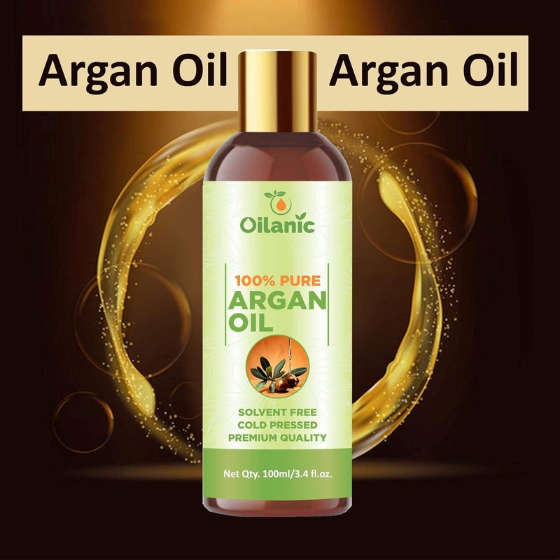 Oilanic زيت أويلاينك 100% زيت أركان طبيعي وزيت جوجوبا مجموعة من زجاجتين سعة 100 مل و200 مل - Image 2