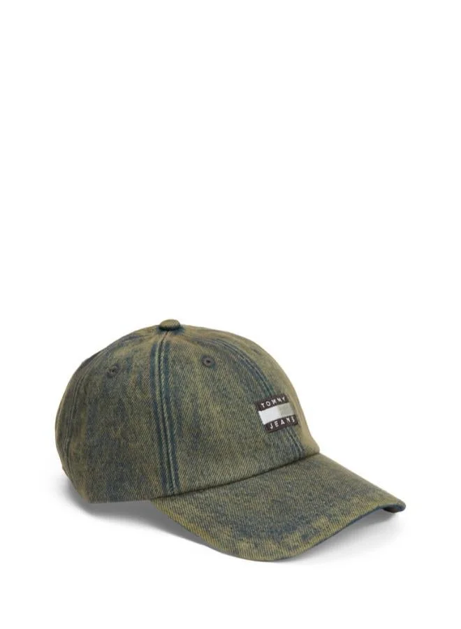 TOMMY JEANS Heritage Tonal Logo Denim Baseball Cap