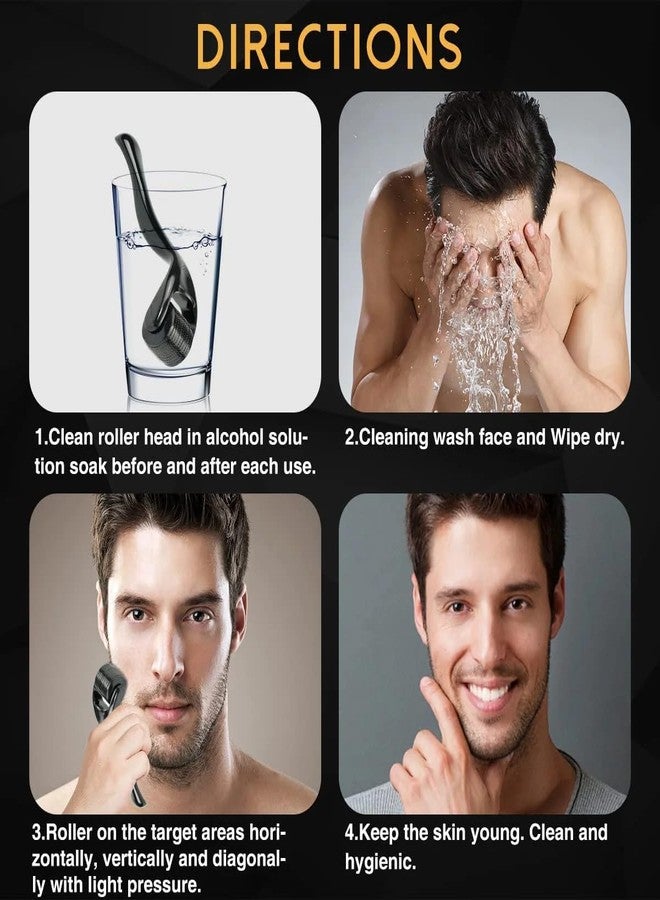 Boolavard Derma Roller Microneedle Roller for Face with 3 Different Size(0.2mm, 0.25mm, 0.3mm) Beard Roller, Hair Face Skin Micro Needle Face Roller Scalp Roller - Image 4