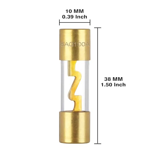 Carviya in-line AGU Fuse Holder for 4-10 Gauge AWG Wire / 6 Gauge & 8 Gauge/with Two 100A AGU Fuses for Car Audio/Alarm/Amplifier/Compressors/Auto Parts/Automotive/Marine/Industrial (100Amp, 1 Pack) - Image 5