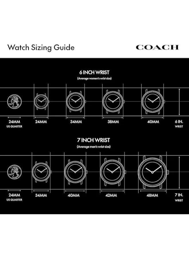 Coach  Quartz Movement analog Watch Stainless Steel for Women | Best Price UAE