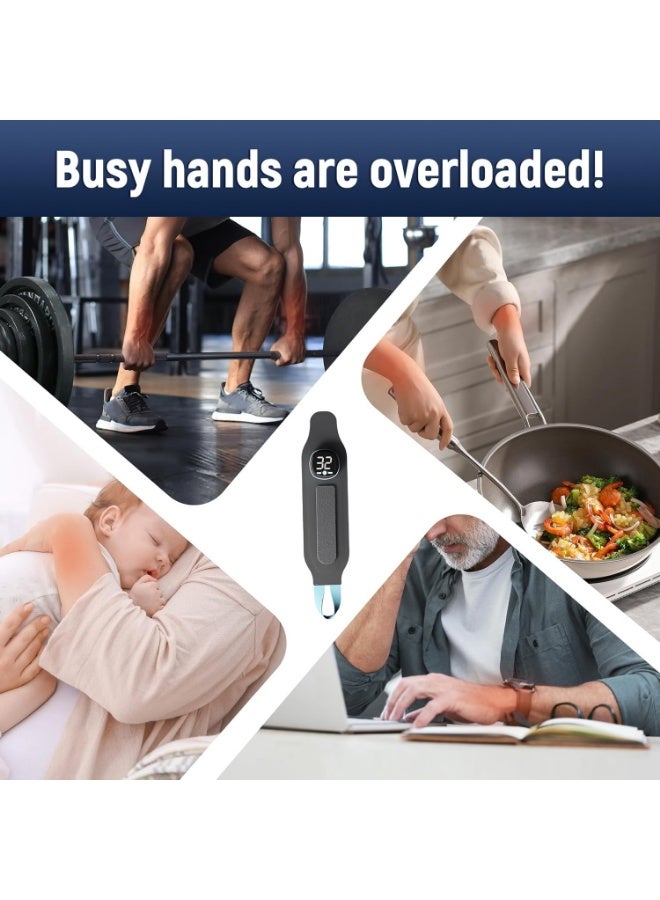 مساج يد كهربائي محمول - جهاز تدليك مع علاج EMS وتقنية التدفئة لتسكين آلام الرسغ والتهاب الأوتار والتهاب المفاصل، دعامة قابلة للتعديل للاستخدام اليدوي واليسرى - Image 5