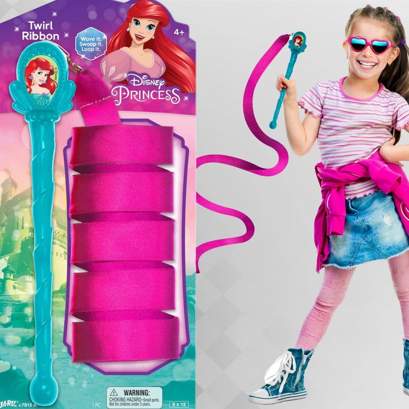 Ja-Ru JA-RU Disney Princess Ribbon Dancer Wand for Kids (3 Ribbon Wands Assorted) Twirling Rainbow Streamers on a Stick. Ribbons for Dancing  Indoor Gymnastics Equipment for Kids. 7815-3 - Image 3