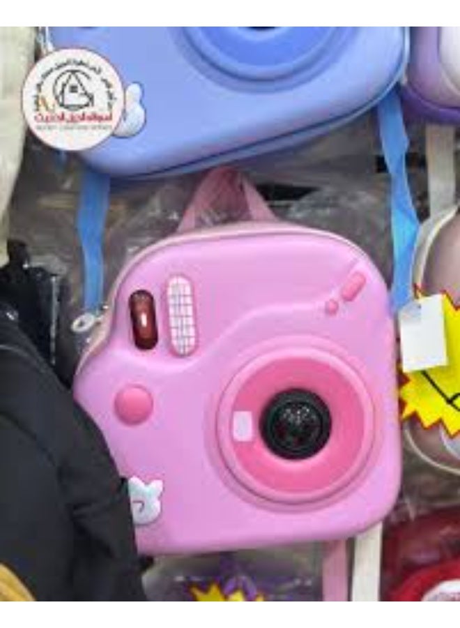 حقيبة ظهر للأطفال على شكل كاميرا، حقيبة مدرسية لطيفة لرياض الأطفال مع إضاءة فلاش عند اللمس - Image 3