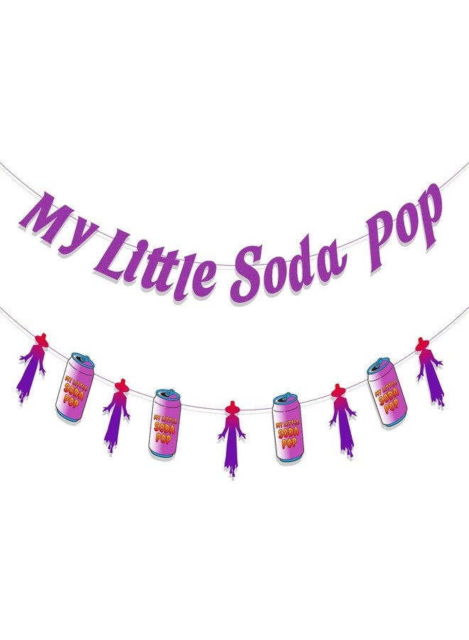CHOOSE-IT “My Little Soda Pop” Demon Movie Party Banner, Coquette Soda Theme Banner, Soda Pop & Demon Idol Design, K-Pop Inspired Birthday Decor, Stage Glam Theme Celebration Supplies - Image 1