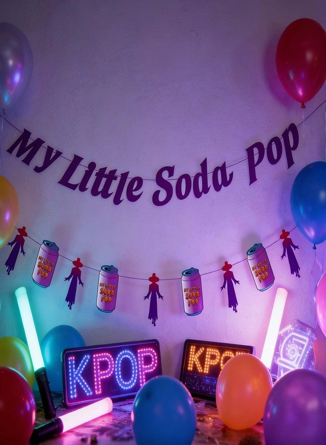 CHOOSE-IT “My Little Soda Pop” Demon Movie Party Banner, Coquette Soda Theme Banner, Soda Pop & Demon Idol Design, K-Pop Inspired Birthday Decor, Stage Glam Theme Celebration Supplies - Image 2