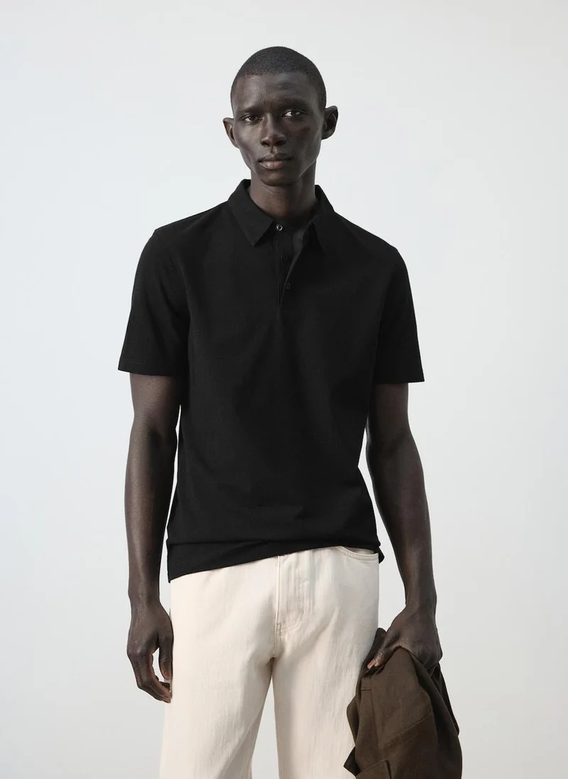 Mango Man Slim fit piqué polo