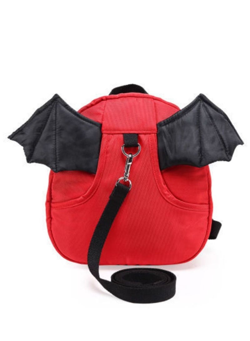 NIBEMINENT 2 in 1 Baby Toddler Harness with Leashes Children Belt Strap Hold Kids Close While Walking Safe Light Design Little Bat  - Image 1