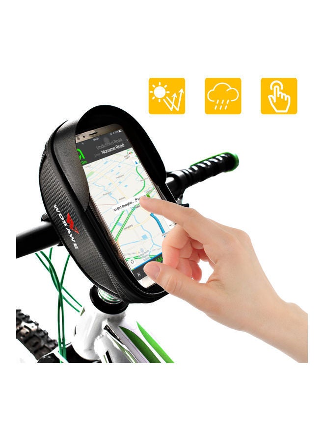 NIBEMINENT Bike Front Frame Bag Waterproof Holder Case For 6.5 Inch Mobile Phone 20 x 8 18cm  - Image 1