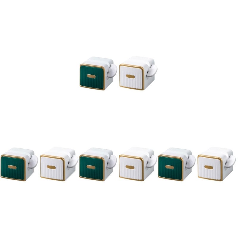 Wall Mounted Toothpaste Squeezer Dispenser 8 Pack White Plastic Bathroom Kitchen Organizer - Image 2