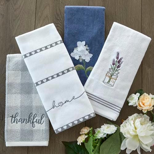SKL Home by Saturday Knight Ltd. Thankful Plaid Hand Towel (2-Pack), Gray - Image 3