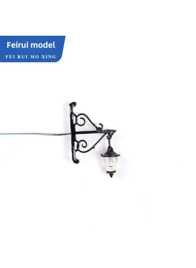 Moss Micro Landscape Decoration Lamp Building Sand Table Model Wall Lamp Material With Lamp Model Wall Lamp-Color:Black 1/87  - Image 1