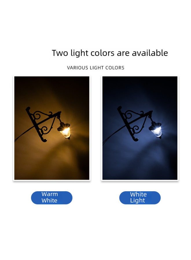Moss Micro Landscape Decoration Lamp Building Sand Table Model Wall Lamp Material With Lamp Model Wall Lamp-Color:Black 1/87  - Image 4