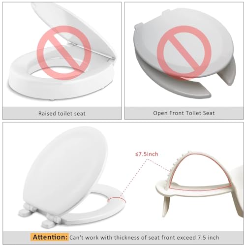 Ihaapsi Universal Urine Deflector for Toilet SeatToilet Splash Guard Prevents Kids and Adult from Peeing Splash white1pcs - Image 3