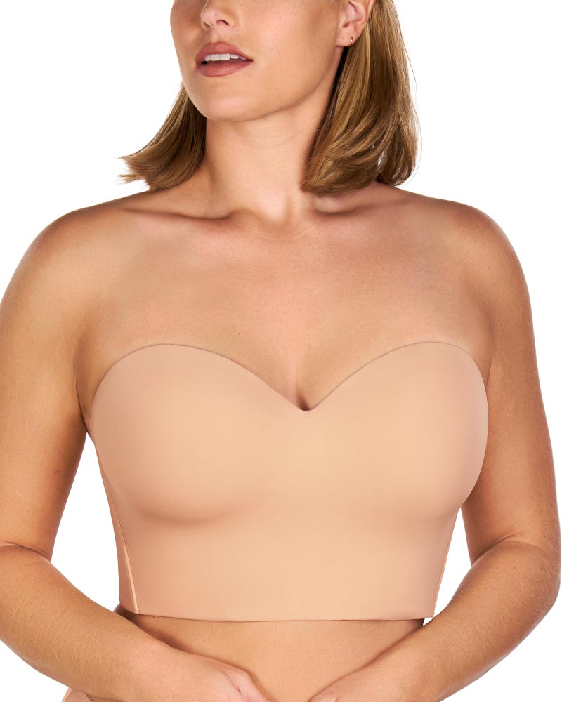 HSIA Longline Strapless Bra for Women, Anti-Slip Support Corset for Large Bust Convertible Bustier Bandeau for Big Breasts - Image 1