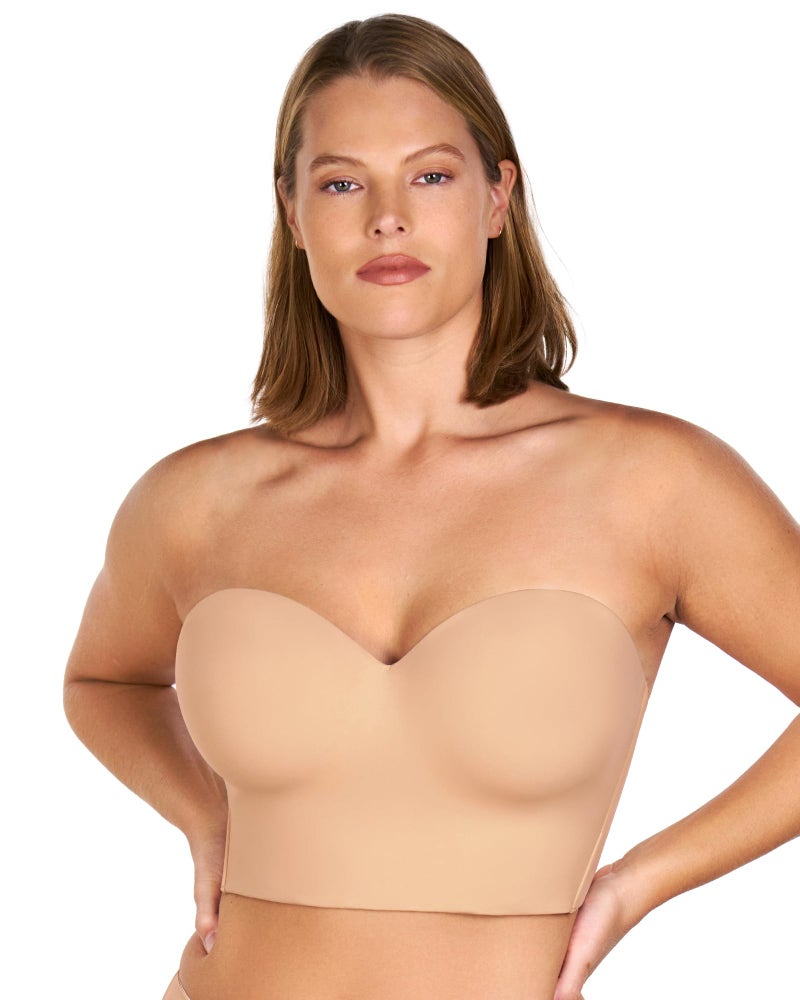 HSIA Longline Strapless Bra for Women, Anti-Slip Support Corset for Large Bust Convertible Bustier Bandeau for Big Breasts - Image 2