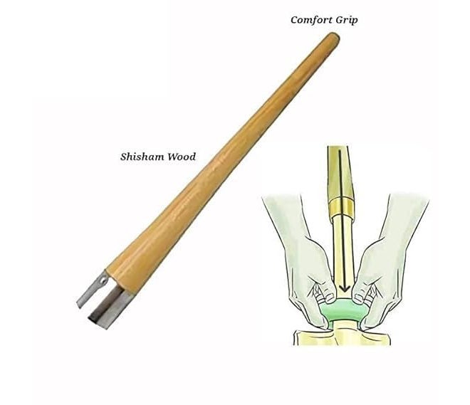 DESCTIDY Wooden Cricket Bat Grip Cone Applicator Knocking Hammer Wooden BAT Mallet Combo - Image 3