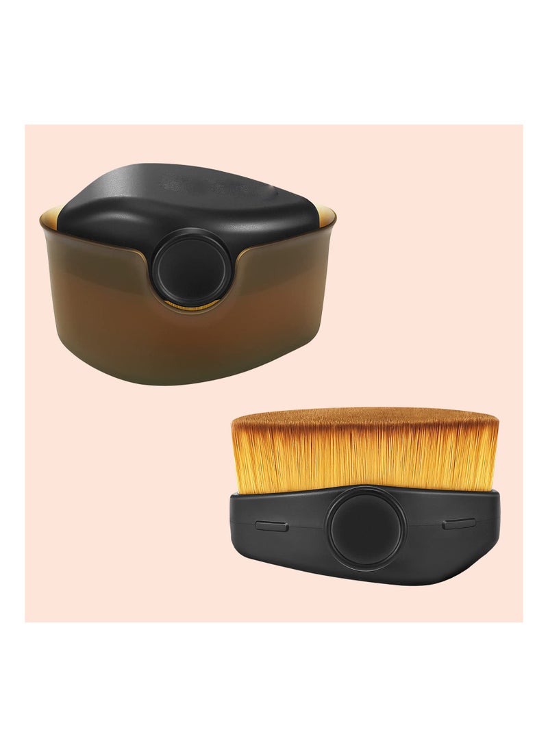 Dolphin-Shaped Hexagon Foundation Brush for Liquid, Cream, and Powder Makeup - Perfect for Blending with Storage Case - Ideal for Flawless Application of Blush and Foundation. - Image 4