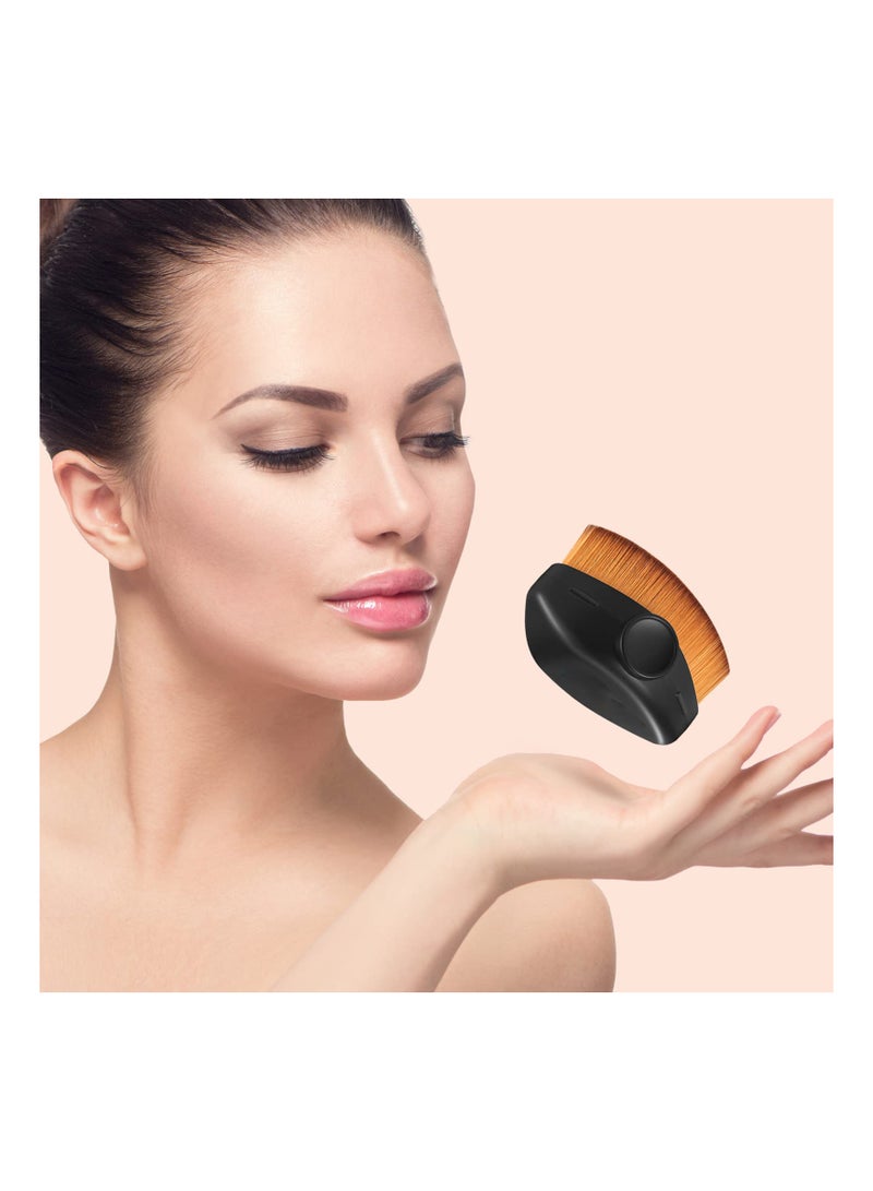 Dolphin-Shaped Hexagon Foundation Brush for Liquid, Cream, and Powder Makeup - Perfect for Blending with Storage Case - Ideal for Flawless Application of Blush and Foundation. - Image 3