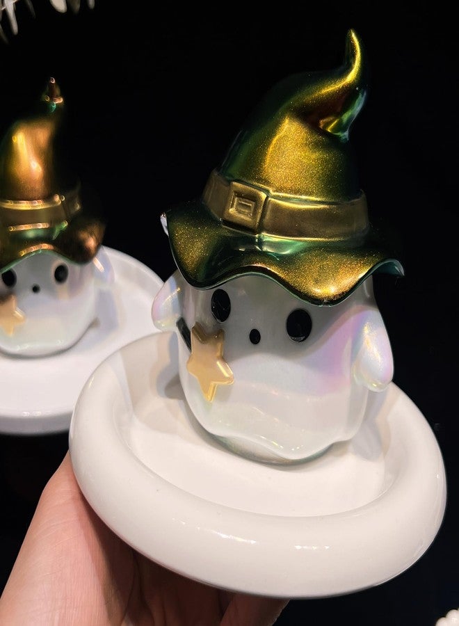 Wehous Halloween Resin Jar Molds with Lids, Unique Ghost Witch Shape Box Silicone Molds, Cute Candle Holder Storage Container Mold for Resin Concrete, Halloween Ornament Candy Holder Art Craft Mould - Image 5