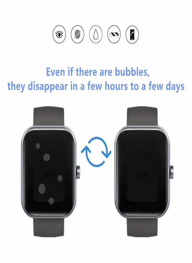 MIHENCE Screen Protector Compatible for QCOQ/Uaue 1.91'' Smart Watch T60, HD Full Coverage TPU Protective Film for T60 1.91"" Smartwatch (6PCS), transparent - Image 2