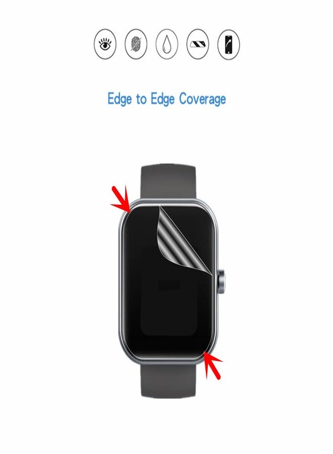 MIHENCE Screen Protector Compatible for QCOQ/Uaue 1.91'' Smart Watch T60, HD Full Coverage TPU Protective Film for T60 1.91"" Smartwatch (6PCS), transparent - Image 3