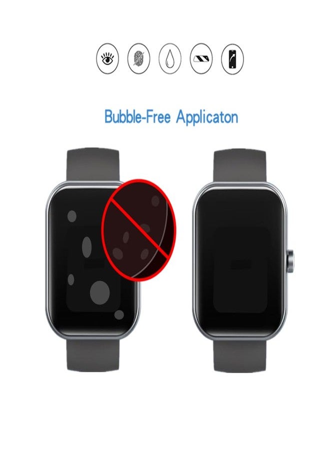 MIHENCE Screen Protector Compatible for QCOQ/Uaue 1.91'' Smart Watch T60, HD Full Coverage TPU Protective Film for T60 1.91"" Smartwatch (6PCS), transparent - Image 4