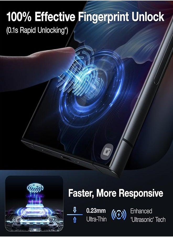 General UNBREAK TOP 9H+ Samsung Galaxy S24 Ultra Screen Protector [Military Grade Shatterproof & Longest Durable] Screen Protector S24 Ultra Tempered Glass  [100% Fingerprint Unlock]  - Image 4