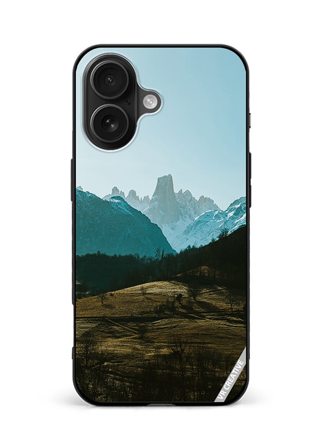 VR CREATIVE Protective Case Cover For Apple iPhone 16 Green Hills Design Multicolour