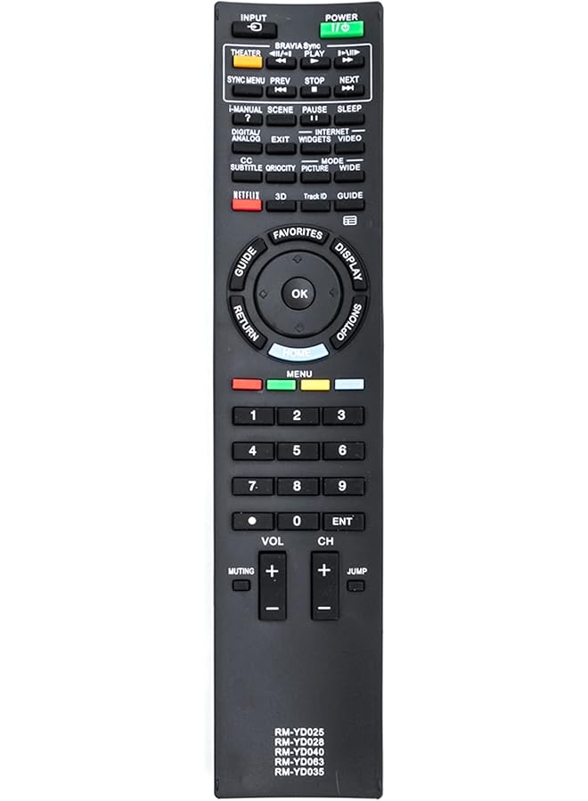 The Bros RM-YD025 RM-YD028 RM-YD035 RM-YD040 RM-YD063 Replace Remote fit for Sony TV KLV-32BX300 KLV-40BX400 KDL-40HX800 KDL-46HX800 KDL-55HX800 KDL-32EX520 KDL-46EX520 KDL-32EX523 KDL-40EX520