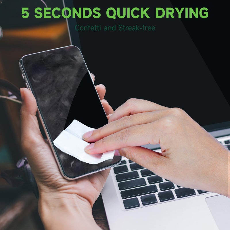 SNEMGOY 100 Count Lens Cleaning Wipes, Pre-Moistened & Individually Wrapped Glasses Wipes, Eye Glasses Cleaner for Eyeglasses, Camera Lens, Phone, Tablets & Computer Screen and Other Delicate Surfaces - Image 5