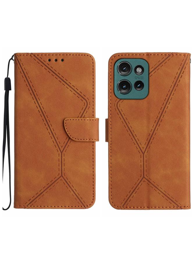 إيروريكس جراب لهاتف Motorola Edge 50 5G مصنوع من الجلد المنقوش بخياطة - Image 1