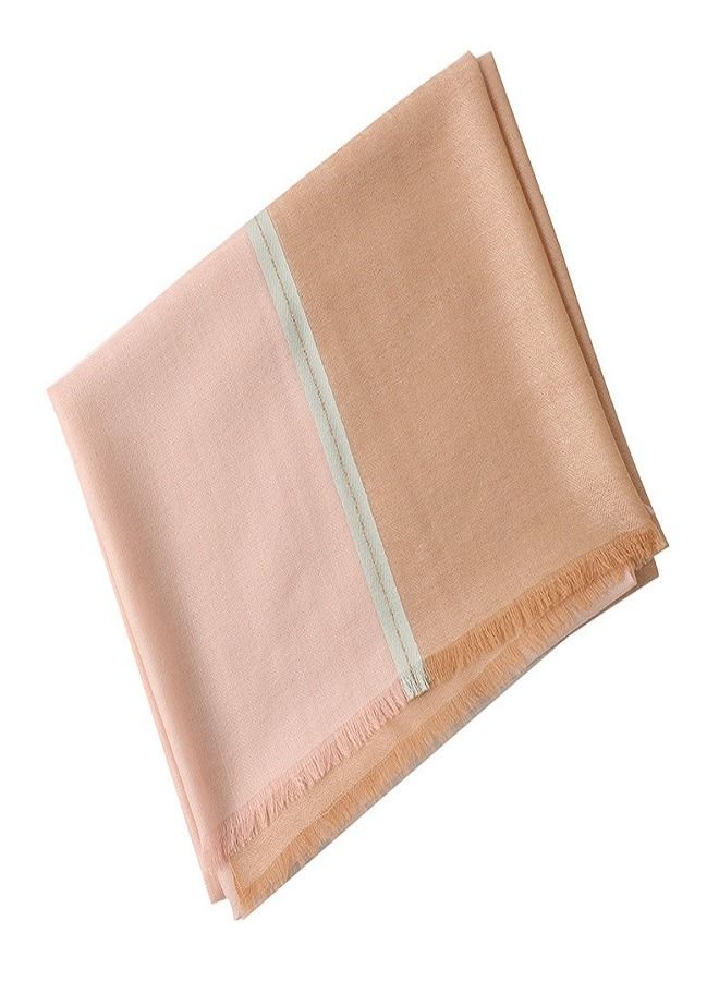 Loquat Simple Splicing Long Cashmere Scarf  - Image 2