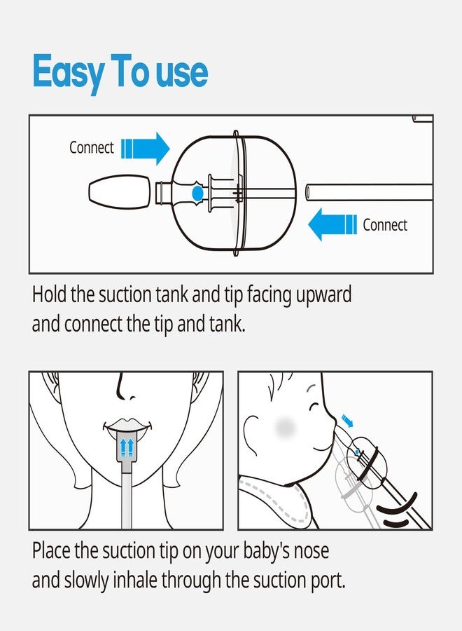 Hubdic Hubibaby Nasal Aspirator Safe and Hygienic Nose Cleaner Mucus Remover, Cleanable & Reusable Nasal Congestion Relief, Safe & Easy Nasal Congestion Relief for Newborns & Toddlers, BPA & Phthalate-Free - Image 3