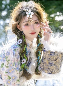 Al Aoyama Bohemian Style Pendant Forehead Chain Ethnic Clock Tassel Hair Jewelry Women's Party Gift  - Image 3