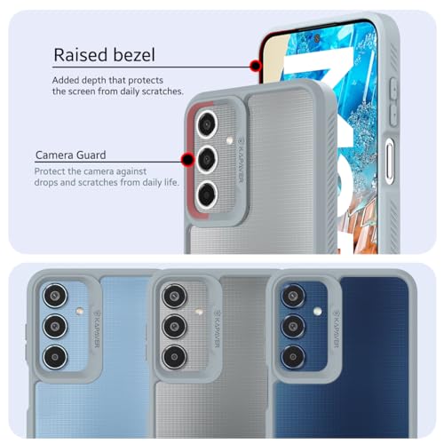 KAPAVER Impulse Series Back Cover Case Compatible with Galaxy M35 (PC+TPU) (Gray) - Image 5
