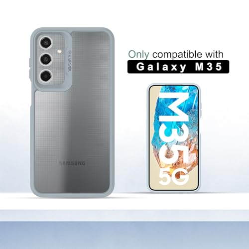 KAPAVER Impulse Series Back Cover Case Compatible with Galaxy M35 (PC+TPU) (Gray) - Image 2