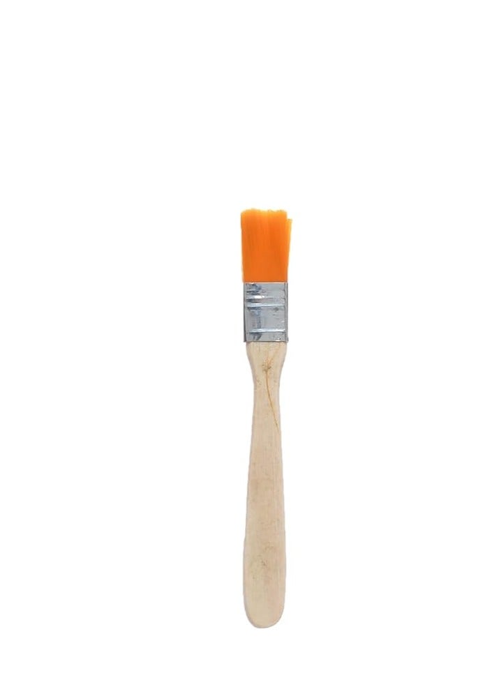Keep Smiling Gesso Flat Paint Brush Set With Ergonomic Wooden Handles Orange 4 Pieces Artist Series - Image 5