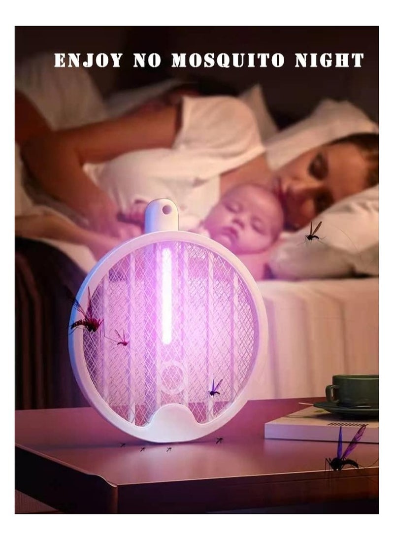ALRAED - AlRaed Electric Fly Mosquito Swatter Foldable Hanging Mosquito Killer USB Rechargeable Bug Zapper for Home and Outdoor - Image 1