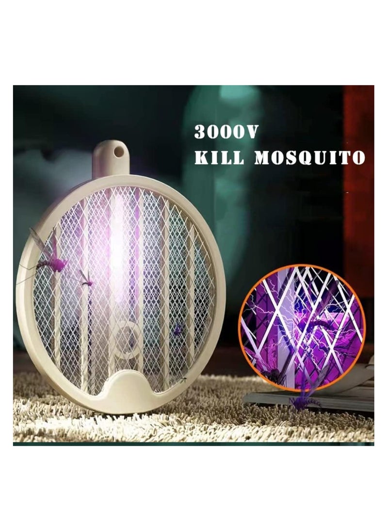 ALRAED - AlRaed Electric Fly Mosquito Swatter Foldable Hanging Mosquito Killer USB Rechargeable Bug Zapper for Home and Outdoor - Image 1