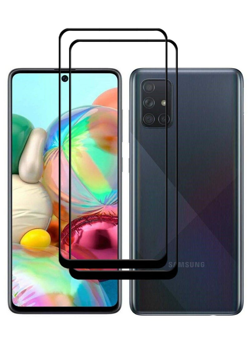 ACLIX 2 Pieces Antistatic ESD Dustproof Premium Quality High Definition Tempered Glass Screen Protector Designed For Samsung Galaxy A71 - Image 1