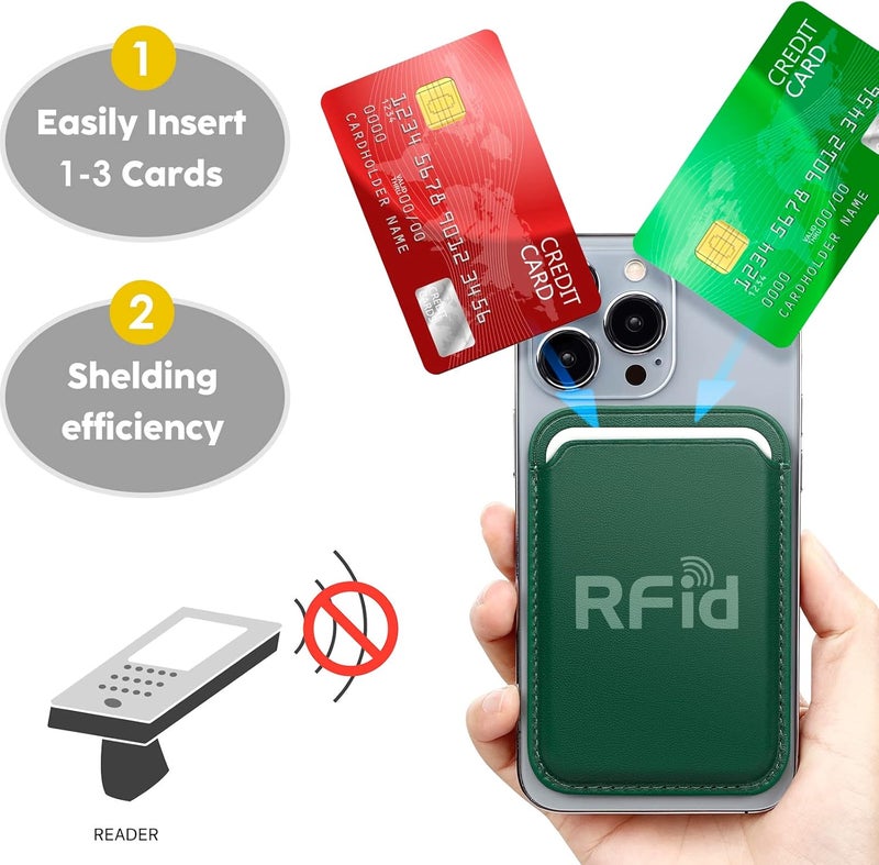 WALLFID Mag-Safe Wallet Leather Compatible with iPhone 15/14/13/12 Pro/Max/Plus/Mini,RFID Card Holder with Mag-Safe Magnet - Image 3