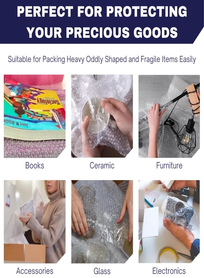 PACRON Protective Bubble Roll Wrap - 100FT x 12IN Clear, 3/16" Dense Small Bubble Cushioning for Fragile Items, Dish Packing & Packaging Supplies, Moving, Shipping & Storage - Perforated Every 12IN - Image 3