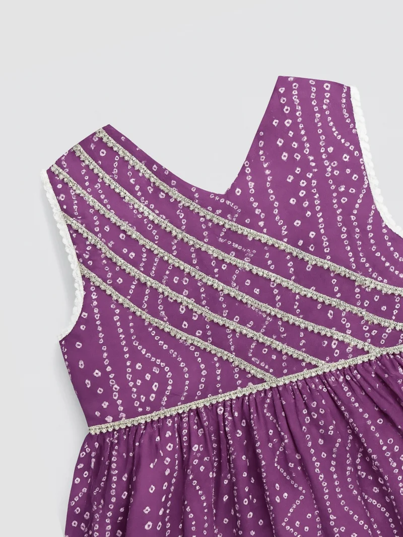 Nautinati  Nautinati Purple Festive Ethnic Set for Girls – Cotton Comfort & Style for Women | Best Price UAE